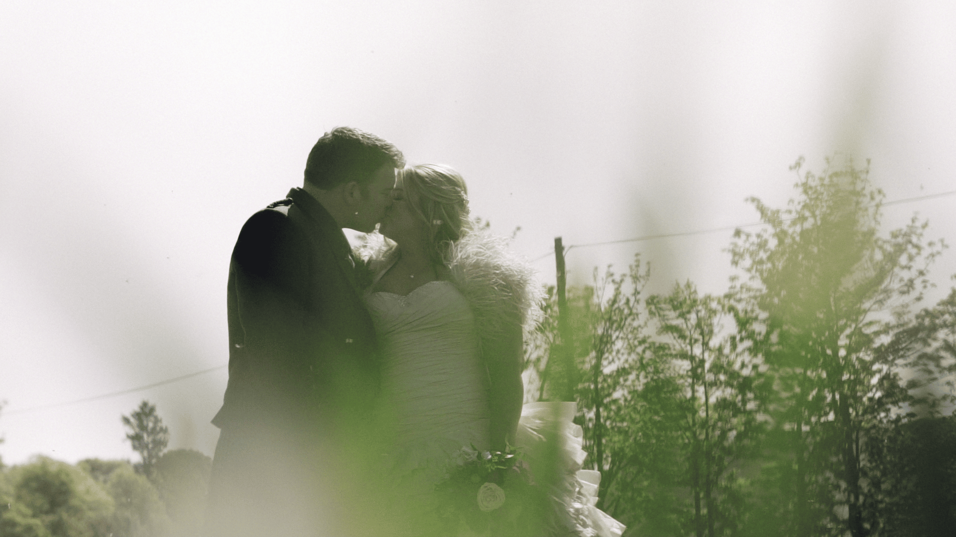 jenny and alick kissing on the farm north of Inverness
